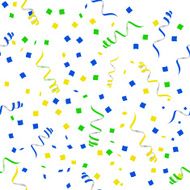 Flat Party streamers seamless pattern Vector