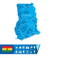 Ghana vector map