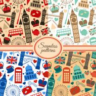 Collection of seamless patterns with London N2