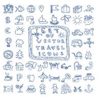 Set of travel vector doodles icons N2