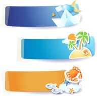 Set of labels holiday on the beach