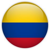 Colombia Flag Glossy Button N6