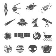 Space icons set N2