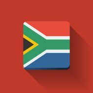 Button with flag of South Africa