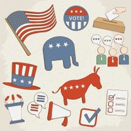 Election hand drawn vector icons N2