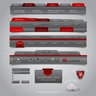 Web design navigation set Vector N3