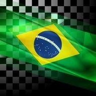 Abstract design of Brazilian flag