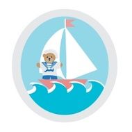 Navy teddy bear icon N2