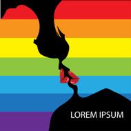 Lesbians kiss