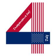 Independence Day card or background July 4 N24