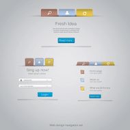 Web design navigation set N4