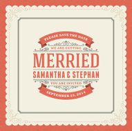 Wedding invitation card template vector vintage background N49