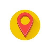 Vector Red Map Label N2