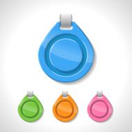 Set of colorful blank badges tags banners labels and bookmarks N4
