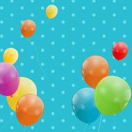 Color Glossy Balloons Background Vector Illustration N104