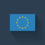 Flat flag of European Union