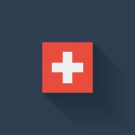 Flat flag of Switzerland