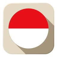 Monaco Flag Button Icon Modern N2