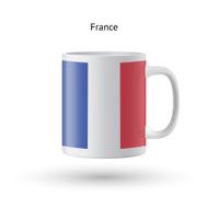 France flag souvenir mug on white background N2
