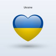 Love Ukraine symbol Heart flag icon