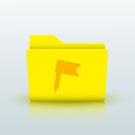 Vector yellow folder on blue background Eps10 N20