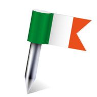 Vector Ireland flag isolated on white Eps10