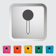 Map pin single icon N10
