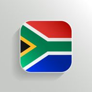 Vector Button - South Africa Flag Icon
