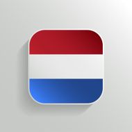 Vector Button - Netherlands Flag Icon