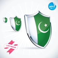I Love Pakistan Flag Illustration
