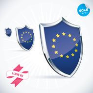 I Love EU Flag Illustration