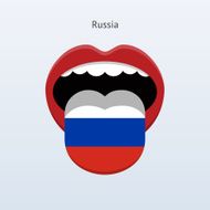 Russia language Abstract human tongue N2