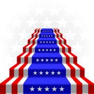 The stylized ladder Flag of USA