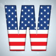 USA Independence Day Alphabet Letters N24