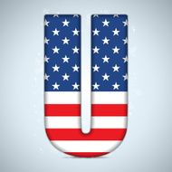 USA Independence Day Alphabet Letters N25