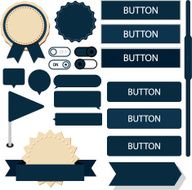 Flat web design elements N3