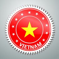 Vietnamese flag label