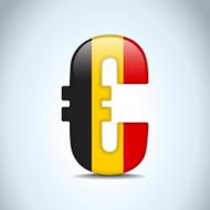 Euro Money Crisis Belgium Flag