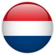 Netherlands Flag Glossy Button N6