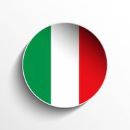 Italy Flag Sticker Button