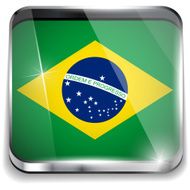 Brazil Flag Smartphone Application Square Buttons N2