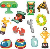 cartoon racing element N2
