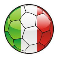 Italy flag on soccer ball