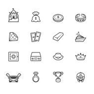 property element vecter black icon set on white background