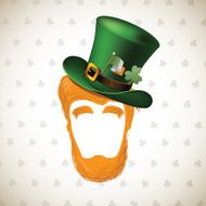Happy Saint Patricks Day Leprechaun hat and beard