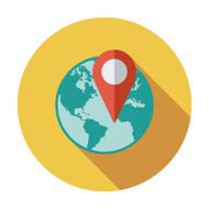 Globe with pin