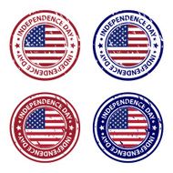 Independence day rubber stamps