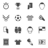 Soccer icons black