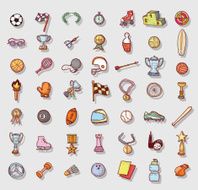Sport Ball Icons Hand drawn vector illustration N3