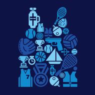 Sport Icons in Tshirt Shape N2